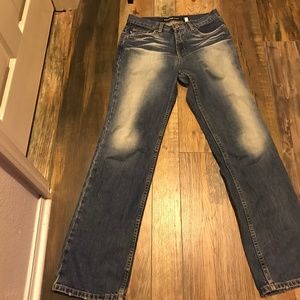 Express Medium Rince Brand Denim Slight Flare Low Rise Pants Size: 8 (M, 29, 30)